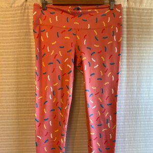 Feed Me Fight Me Pink Sprinkles Workout Leggings